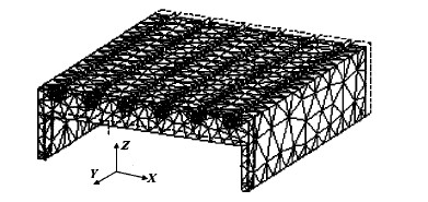數(shù)控木工雕刻機(jī)工作臺(tái)系統(tǒng)的第一階振型(f=131.0Hz)